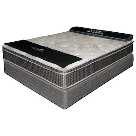 Queen Pillow Top Pocketed Coil Mattress and Foundation